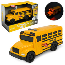 Автобус Муз 1128А Шкільний звук-світло,кор-ка 18,8х8,5х12,5см