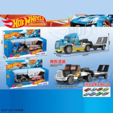 Набір Модельок 6704-А "HOT WHEELS" Автовоз з машинкою металопластик, кор-ка 23х14х9см