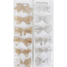 Заколочки для волосся 4089 Автоматик Стрази 6 шт