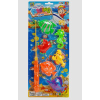 Риболовля 555-92 Fishing 6 рибки,вудка,на листі 35х15см