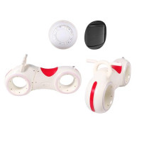 Біговел  White 0020-GS Red/Червони/обід ПЛАСТИК 82х39х10.5см/Світло LED 7кольорів 4 режими/Bluetooth