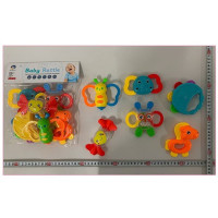Брязкальце в наборі 799-С-А "Baby Rattle" Тваринки/набір 6в1/в пакеті 27х21см