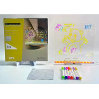 Планшет для малювання 3020DIY Світловий 30х20см,для копіювання,Usb,7 фломастерів кор-ка 31х21см