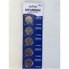 Батарейки Hyundai Таблетка СR-2032 (3 V) Лист 5в1