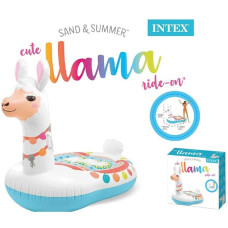 І Плотик 57564 INTEX Лама 135-112-94см з ручками/до 40кг кор-ка