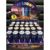 Ліхтарик 9Led  (8см) 907
