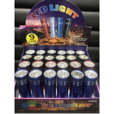 Ліхтарик 9Led  (8см) 907