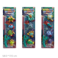Риболовля 501-1/2/3 Fishing Expert 4 рибки,вудка,на листі 58х17см
