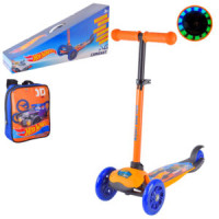 Самокат Триколісний Міні 2212-LS  Hot Wheels колеса 120мм/кермо 68см/дека 30х11см