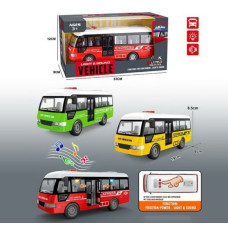 Автобус Муз 9907-В Міський 19см,звук-світло,інерція, кор-ка 23х9х12см