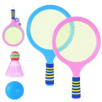 Бадмінтон 900А2 Пластик 38см,ракетки 2 шт,мячик,воланчик,в сітці