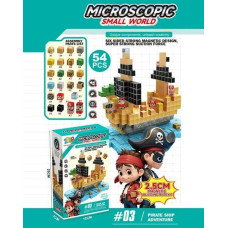 Конструктор Магнітний 1069RDF Microscopic(Пірати) 54дет,кор-ка 15х7х25см
