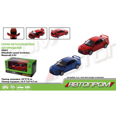 АП 68462 Автопром 1к32 Mitsubishi Lancer Evolution МУТАЛ/звук-свет/откр.двери кор 18х9х9см