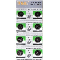 Батарейки T&E Таблетка АG13(LR 44) лист 10в1