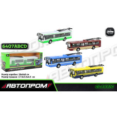 АП 6407 Автопром Тролейбус 1к72,4 кольори,кор-ка 20х6х8см