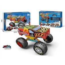 Конструктор Метал 124-10 Hot Wheel Машина(Червона),інструменти,кор-ка 24х4х18см