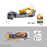 Трейлер Муз 2632-8 Автовоз 30см, Екскаватор  кор-ка 37х12х7см