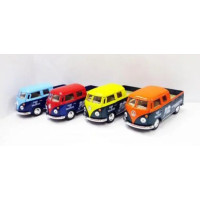 КТ 5396W Volkswagen Bus Double Cab Pickup 12см/інерція/метал кор-ка 16х7х8см