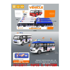 Автобус Муз 9906-F Поліція 18см,звук-світло,інерція, блок 6в1