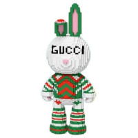 Брік Піксель 9190 Зайчик GUCCI 3366 дет,висота 40см,кор-ка 34х24х9см
