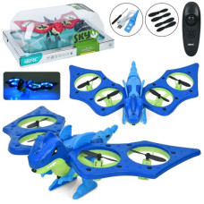 Р/к Квадрокоптер 4D-V48 Динозавр 22,5х16х8см,Акум,пульт,Usb, слюда 33х12х21,5см
