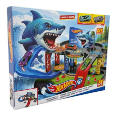 Ралі 876-11Т "Hot Wheels" Акула 38дет,2 поверхи,1 машина,запускач/кор-ка 40х34х8см