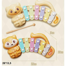 Ксилофон 186-1 Лисичка 20см, 2 кольори,в пакеті