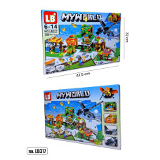 Брік МК 317-LB Minecraft "бій з Драконом за Місто" 356+дет кор-ка 48х32см