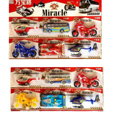 Машина 25-2-951/729-59 Miracle Служби 13см,лист 6в1/ціна за 1шт ПРОДАЖ КРАТНО 6ШТ