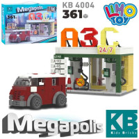 Брік КВ 4004 Заправка 361дет,машина,кор-ка 38х29х7см