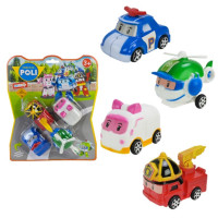 Набір Машин 9C Robocar Poli 4 героя на планшет 25*21 см