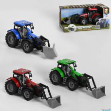 Трактор Муз 550-46/48-J Farm Truck с Ковшом звук/свет кор-ка 28х13х11см