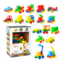 В Техніка 39244 "Kid cars" Яскраві (Коробка-54шт.)