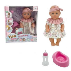 Пупс Бебі 2435 A-D Yala Baby 35см,пьє з пляшечки,ходить на горщик,аксесуари, кор-ка