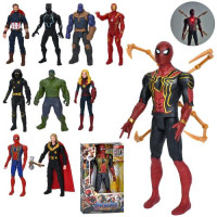 Герої Месники 88005XG Avengers 30см,звук-світло,10 видів,кор-ка 18х30х6см