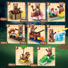 Брік Капібара 85065 Capybara 45-51дет кор-ка 14.5х9.5см Блок 16в1