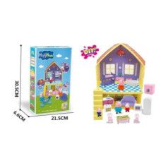 Герої Свинка Peppa 880-YM з Будинком 29х19см/Родина 4шт 5.5-9см та Меблями кор-ка