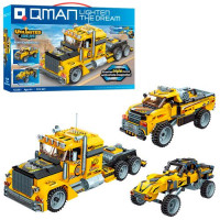 Брік К-Qman 42108 Вантажівка 637дет,набір 3в1,інерція,кор-ка 52х34х6см
