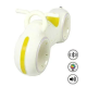 Біговел  White 0020-GS Yellow/Жовтий/обід ПЛАСТИК 82х39х10.5см/Світло LED 7кольор 4 режими/Bluetooth