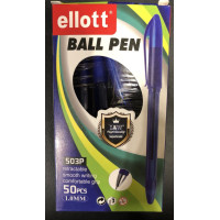 Ручка Ellott (50шт.) Синя в банці