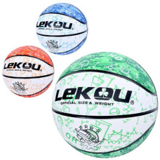 Мяч Баскетбольний РОЗМІР № 7-ка 3805 LEKOU 570-630г,8 панелей,3 кольори
