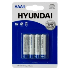 Батарейки Hyundai ALKALINE Мініпальчик LR-03 Лист 4в1