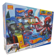 Ралі 876-16Т "Hot Wheels" Восьменіг Три поверхи 74дет,1 машина,запускач/кор-ка 50х36х10см