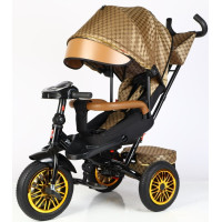 Велосипед Купол 8066/910-25 Вest Trike Чорно-Золотий/звук-світло/"колеса Надувні"