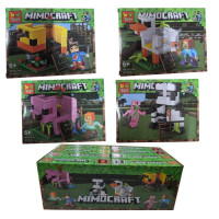 Брік МК 145/25-3-578-GT Minecraft "Будиночок з Тварин" 98+дет,блок 8в1 кор-ка 18х14см