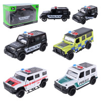 АП 4388 Джип Police 1:43,рухомі дет,4 види,кор-ка 12х7х5см