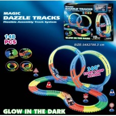 Ралі 123 Magic Tracks 148дет/Машина 1шт свет 9см кор-ка 34х27х6см